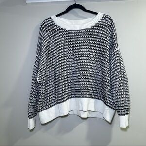 Striped Black and White Women's Sweater